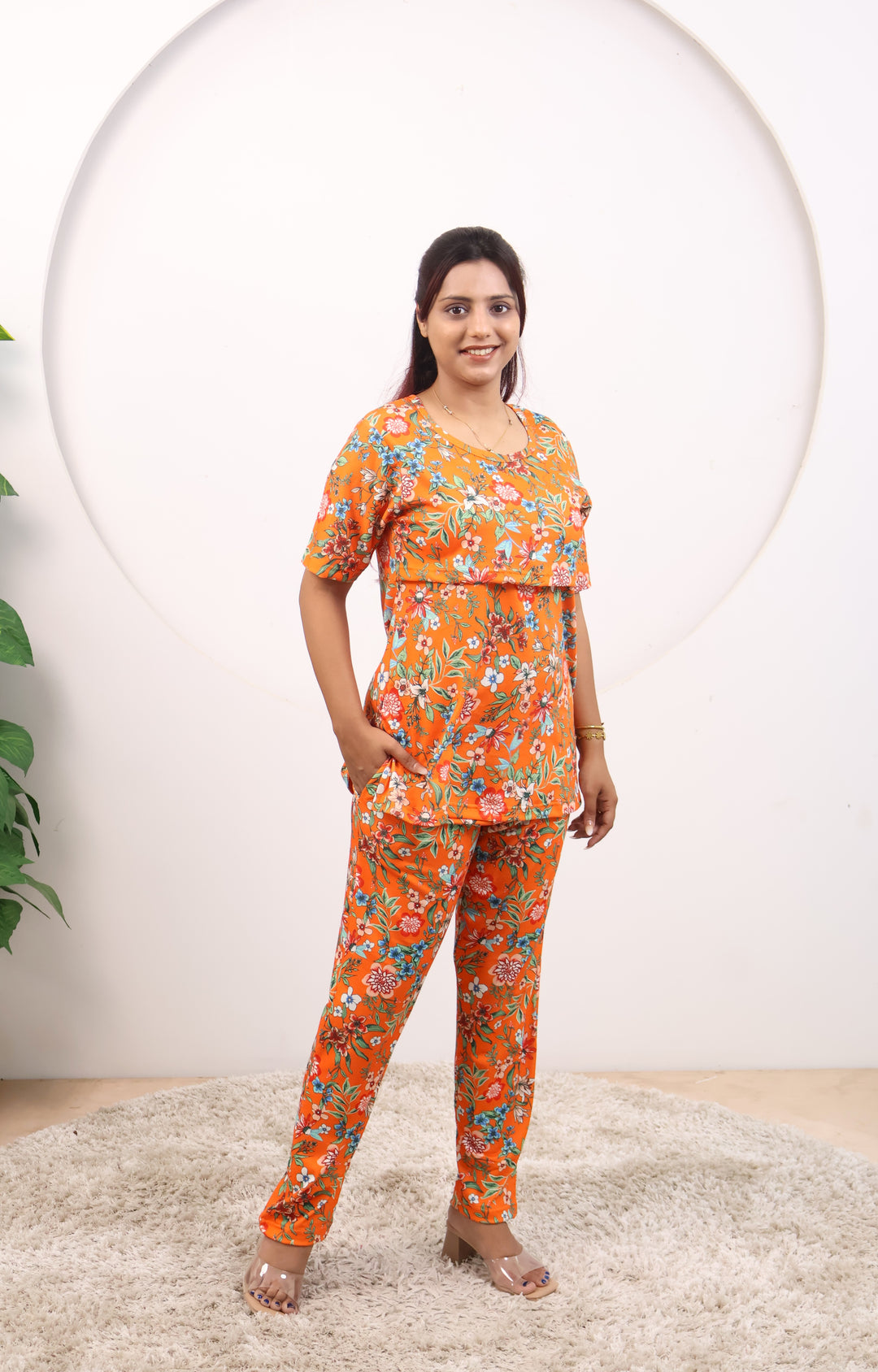 Sincy SoftCotton Maternity Top Pant Set