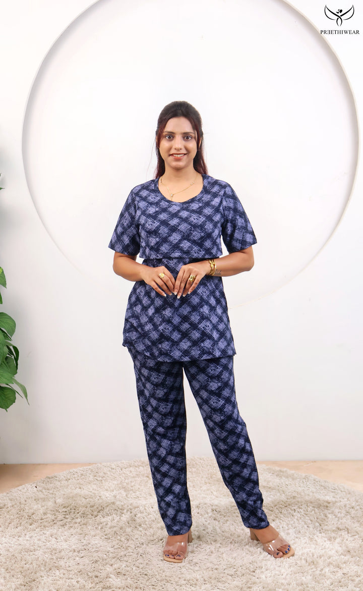 Priti SoftCotton Maternity Top Pant Set