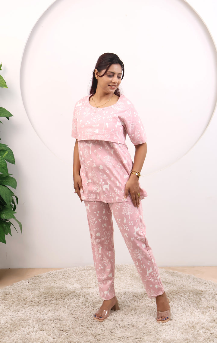 Angelin SoftCotton Maternity Top Pant Set