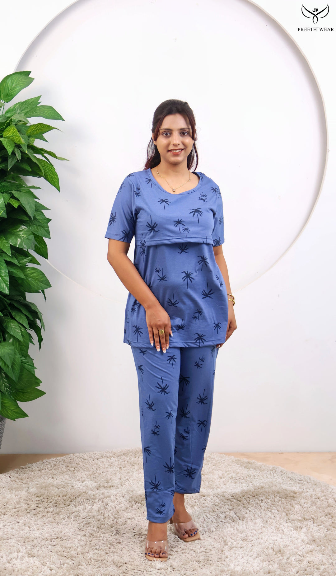 Harinie SoftCotton Maternity Top Pant Set