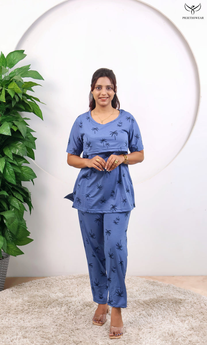 Harinie SoftCotton Maternity Top Pant Set