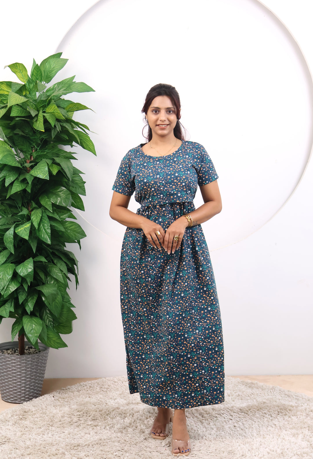 Swarna1 SoftCotton Full Length Maternity Loungewear