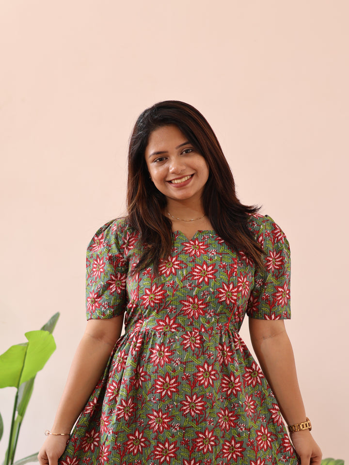 Sitara Maternity Cotton Kurthi With Single Flare