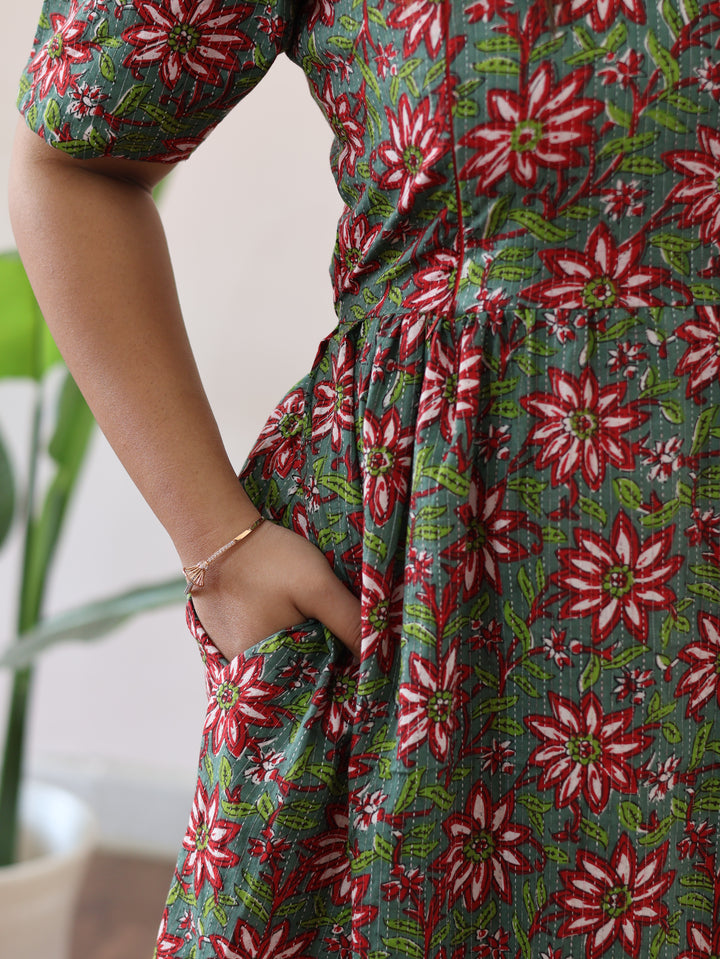 Sitara Maternity Cotton Kurthi With Single Flare
