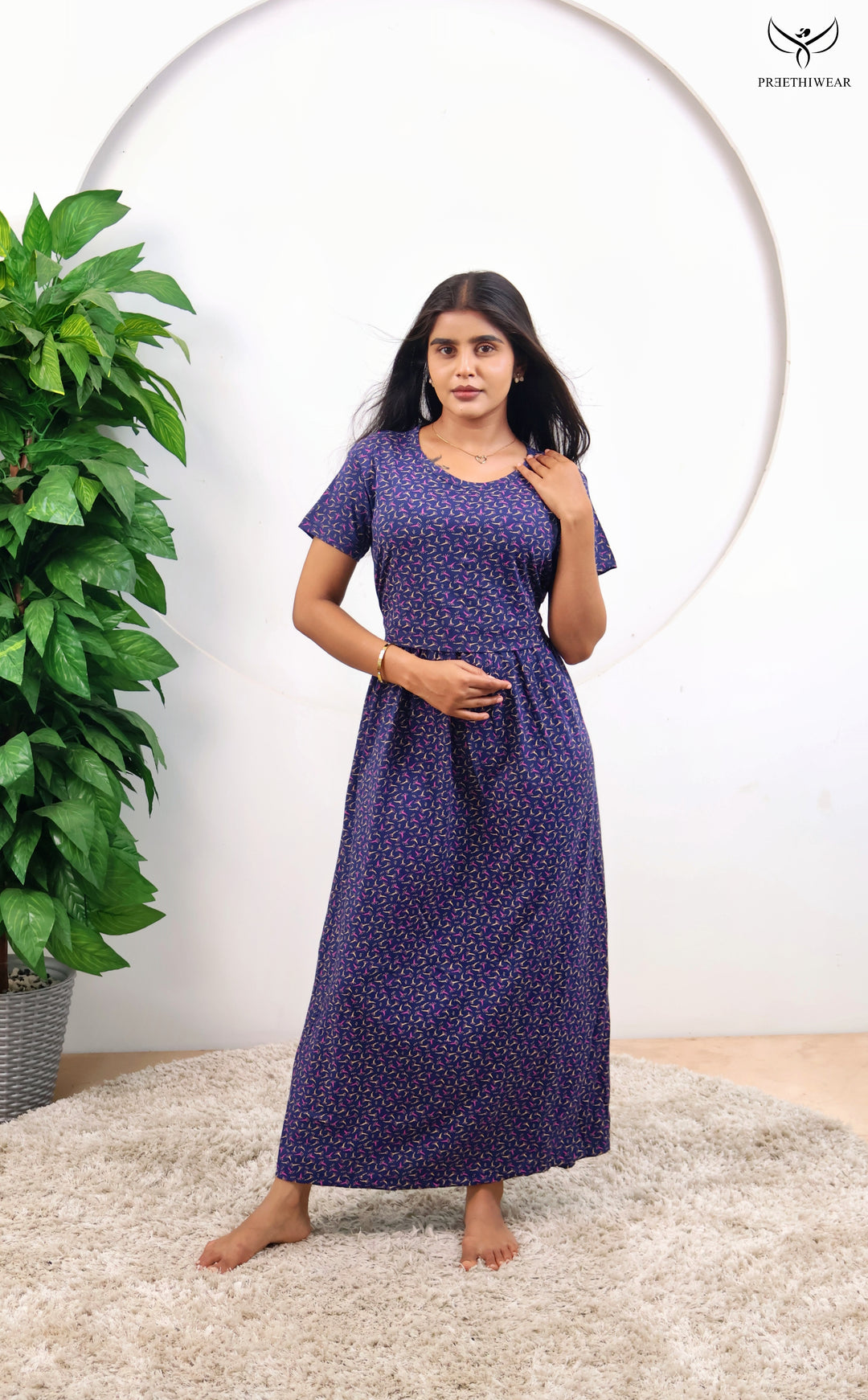 Thivya1 SoftCotton Full Length Maternity Loungewear