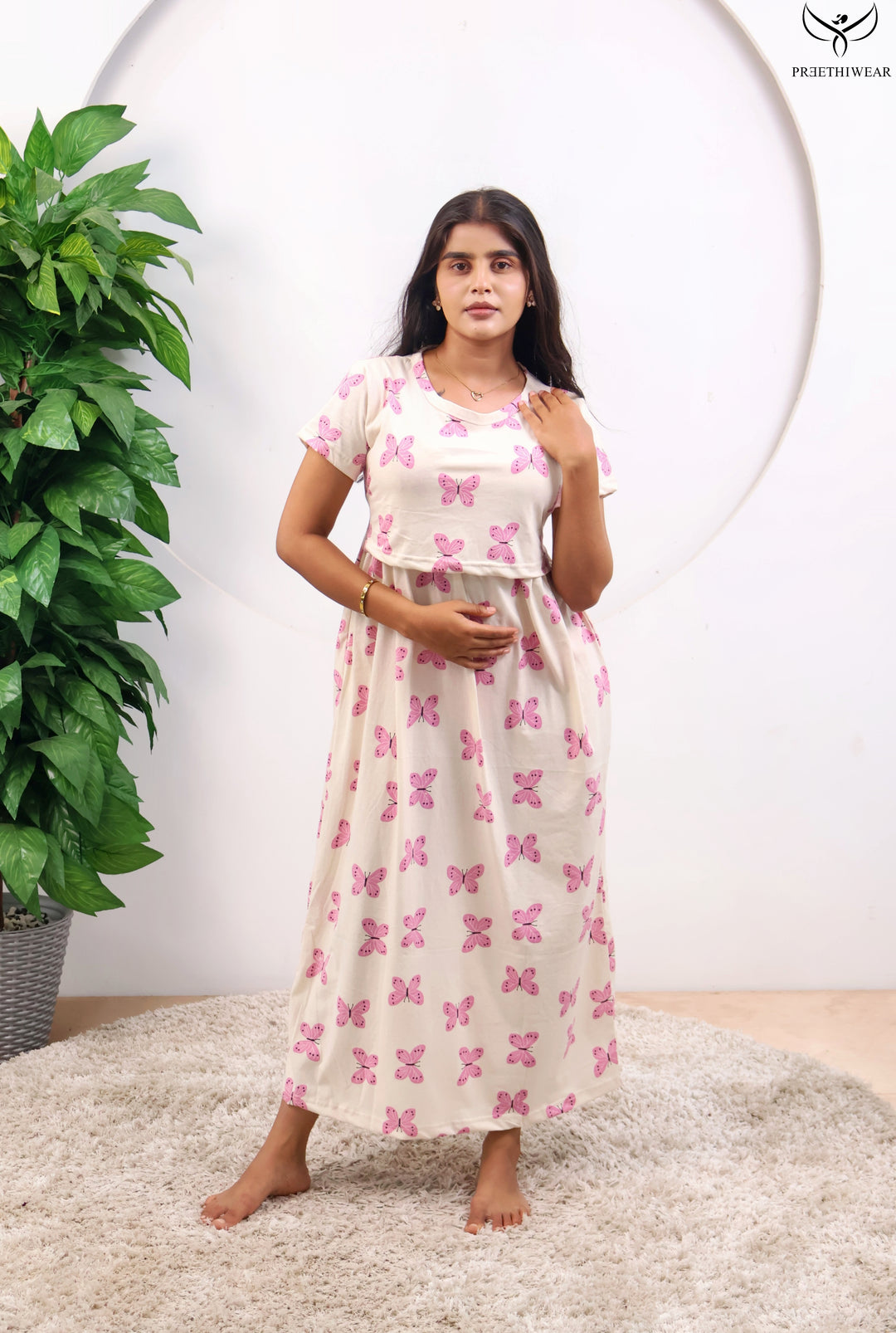 Vrushali SoftCotton Full Length Maternity Loungewear