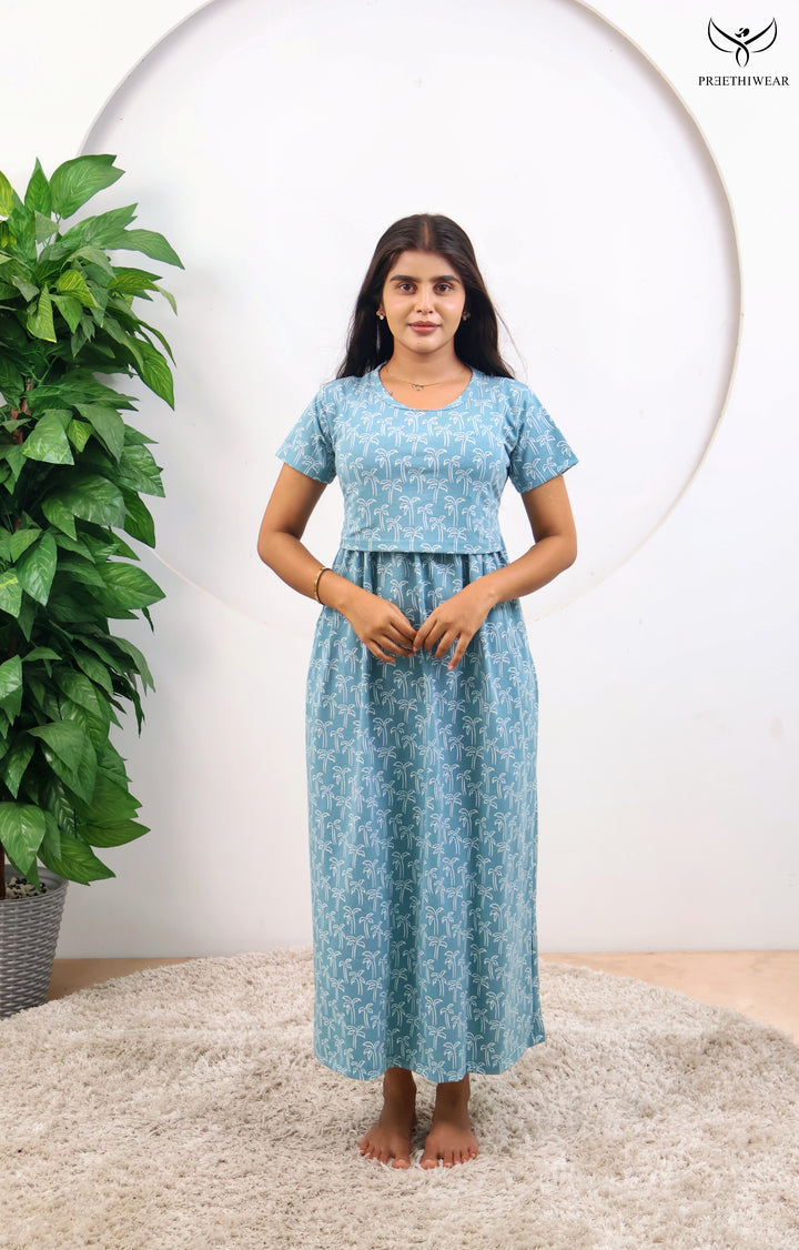 Harsha1 SoftCotton Full Length Maternity Loungewear