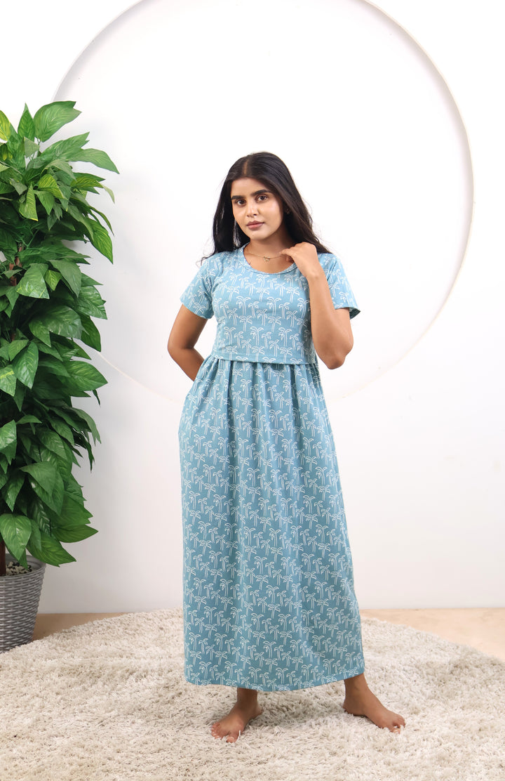Harsha1 SoftCotton Full Length Maternity Loungewear