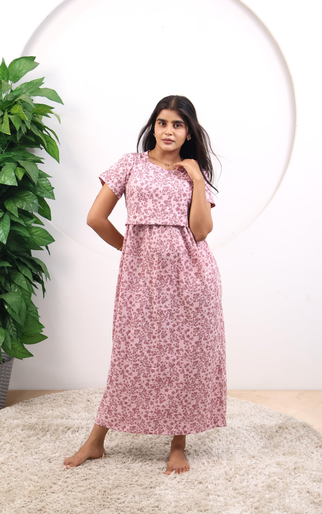 Neelima1 SoftCotton Full Length Maternity Loungewear