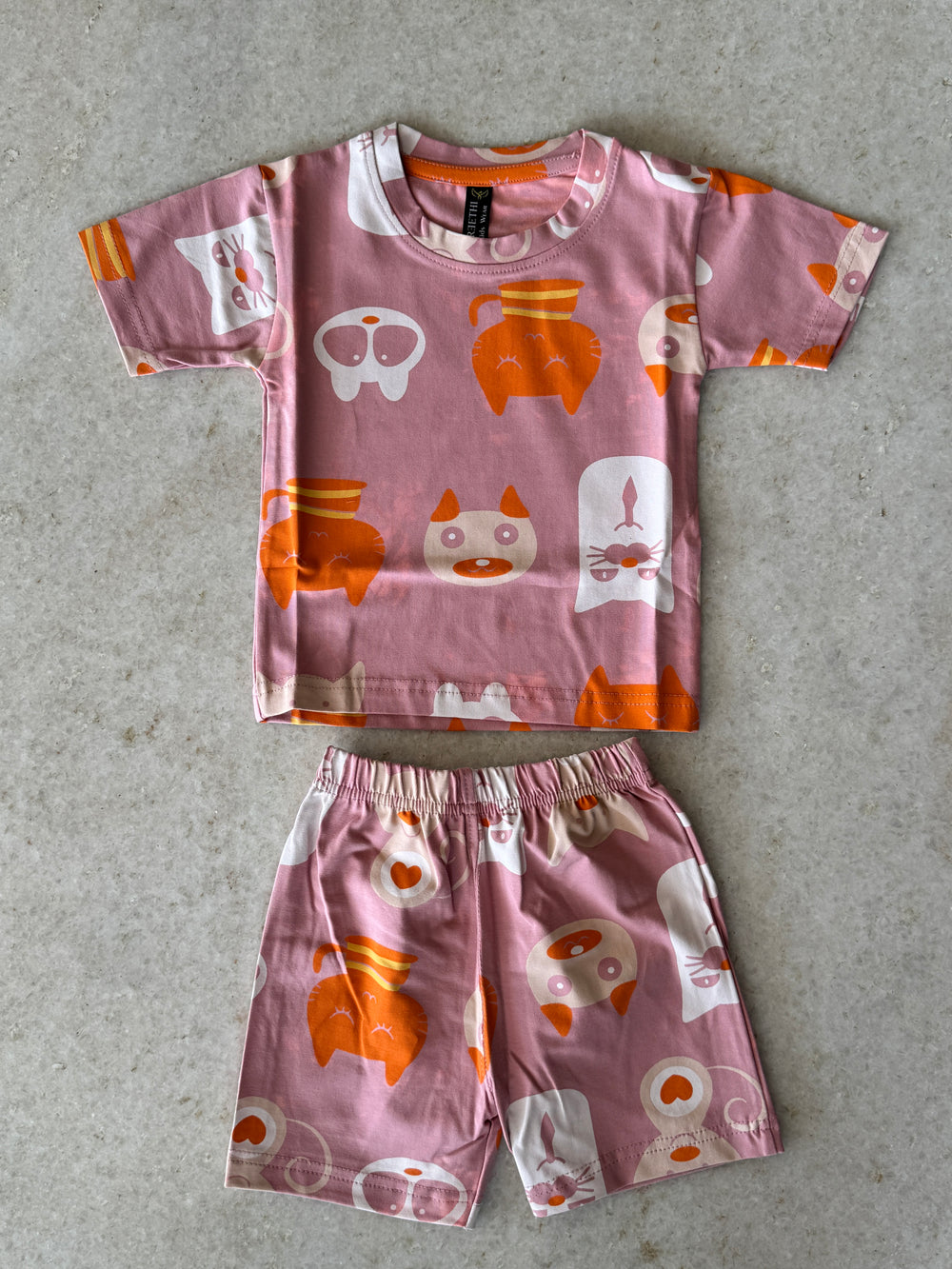 KID1003S -Kids Loungewear Shorts - view 2 - The Maternity Store by Preethiwear