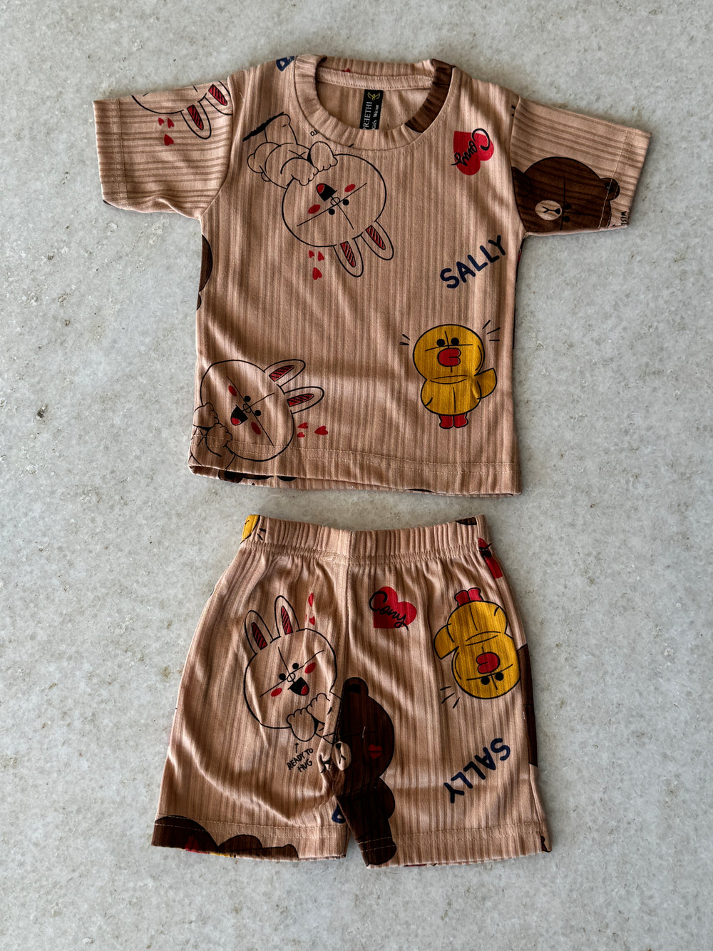 KID1001S -Kids Loungewear Shorts - view 2 - The Maternity Store by Preethiwear