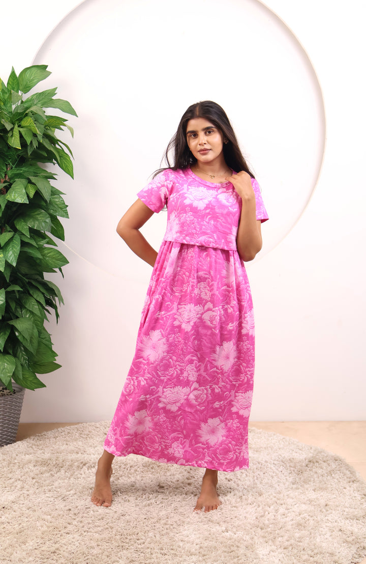 Vyshnavi SoftCotton Full Length Maternity Loungewear