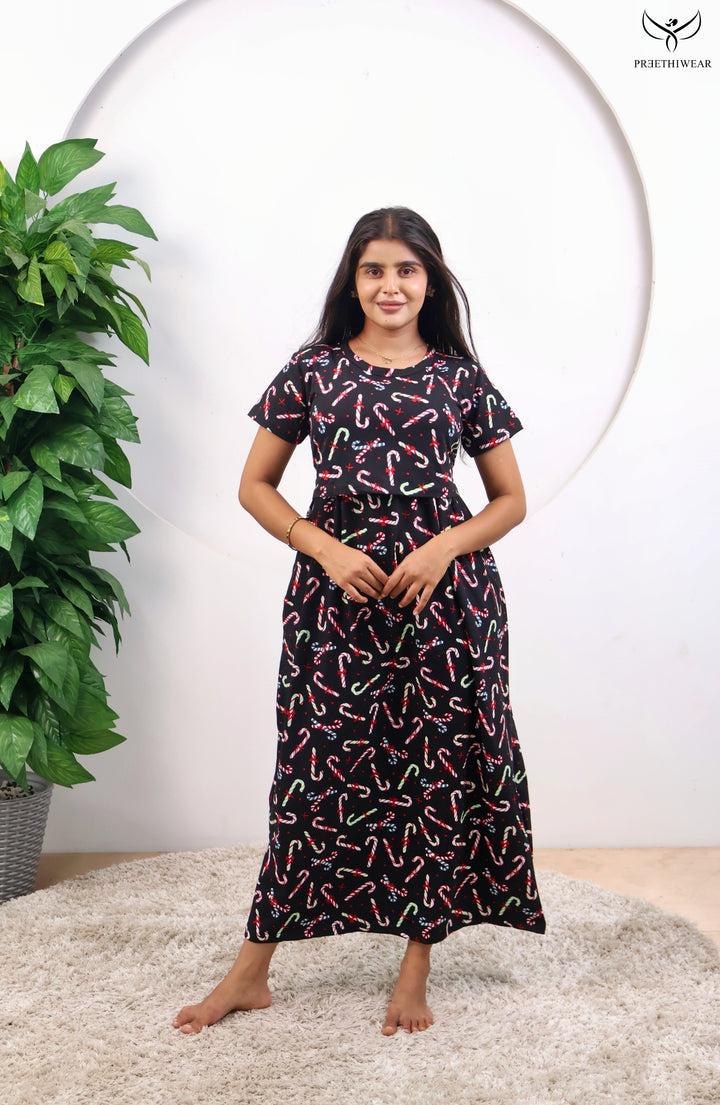 Shwetha1 SoftCotton Full Length Maternity Loungewear