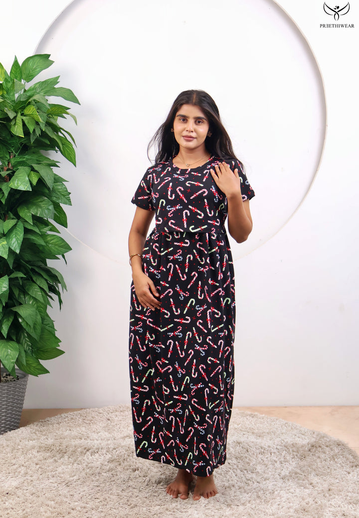 Shwetha1 SoftCotton Full Length Maternity Loungewear
