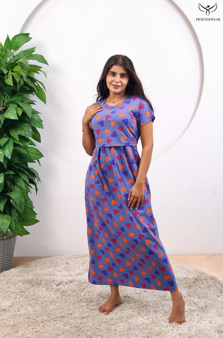 Pavitra2 SoftCotton Full Length Maternity Loungewear