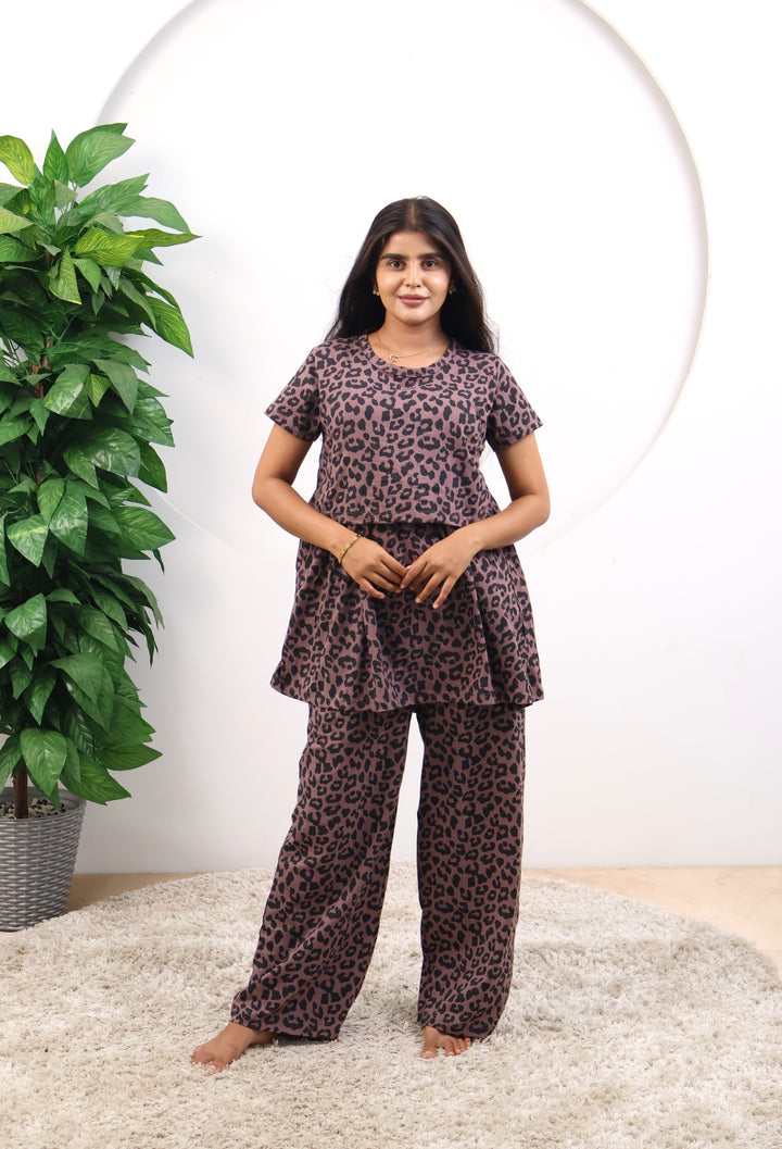 Varshaa1  Maternity Peplum Top and Plazzo Set