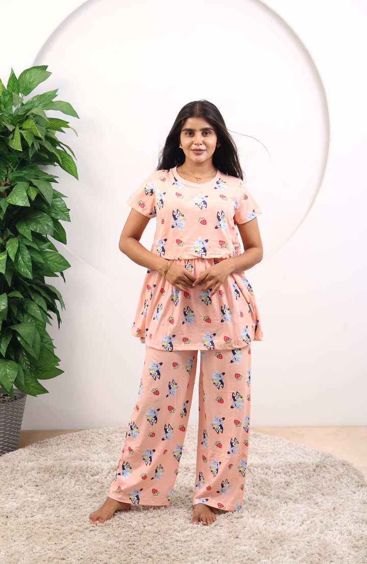 Gopika1  Maternity Peplum Top and Plazzo Set