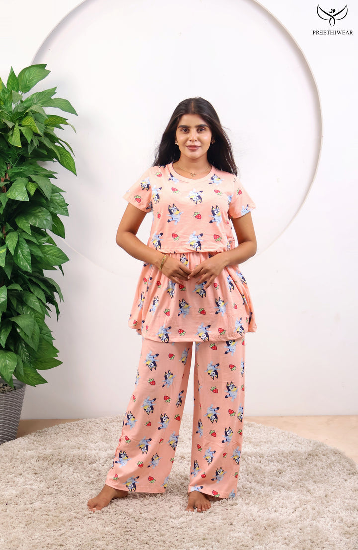 Gopika1  Maternity Peplum Top and Plazzo Set
