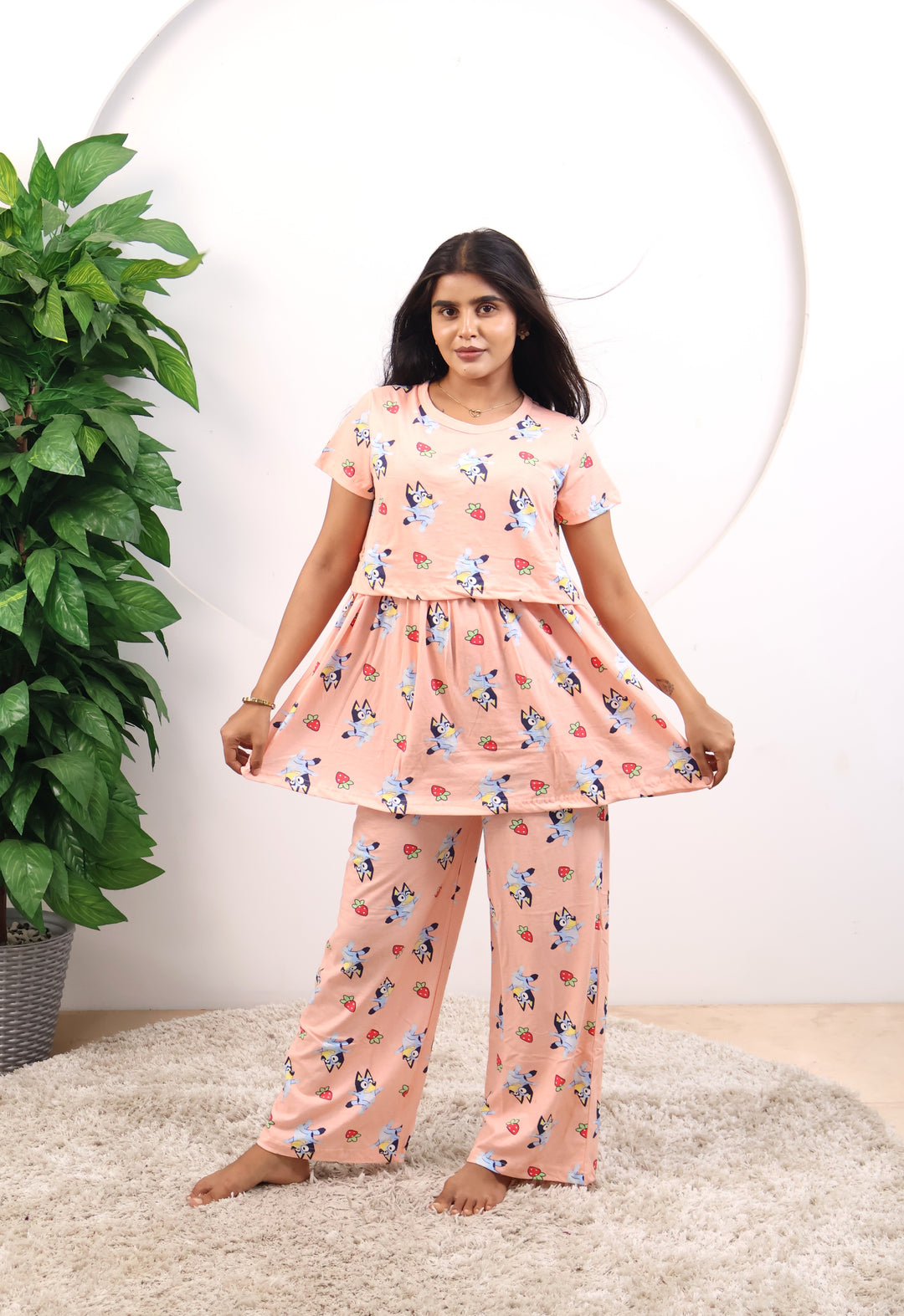 Gopika1  Maternity Peplum Top and Plazzo Set