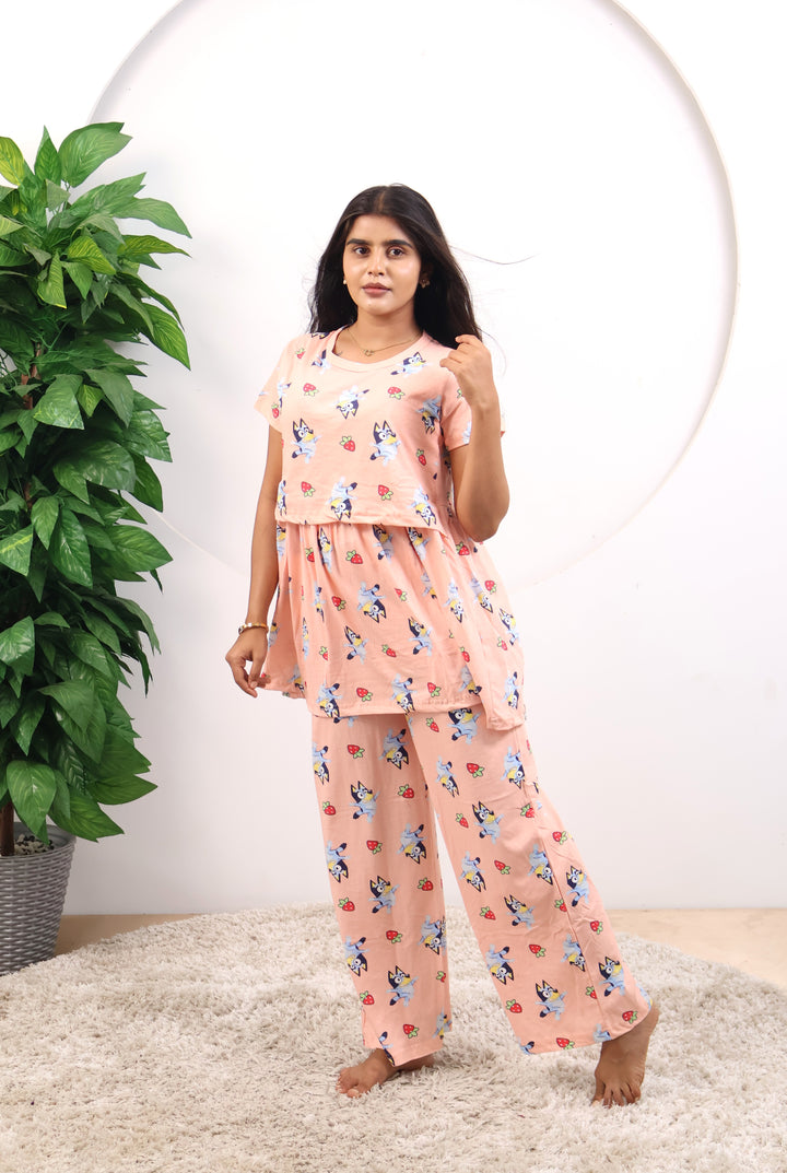 Gopika1  Maternity Peplum Top and Plazzo Set