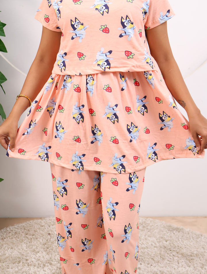 Gopika1  Maternity Peplum Top and Plazzo Set