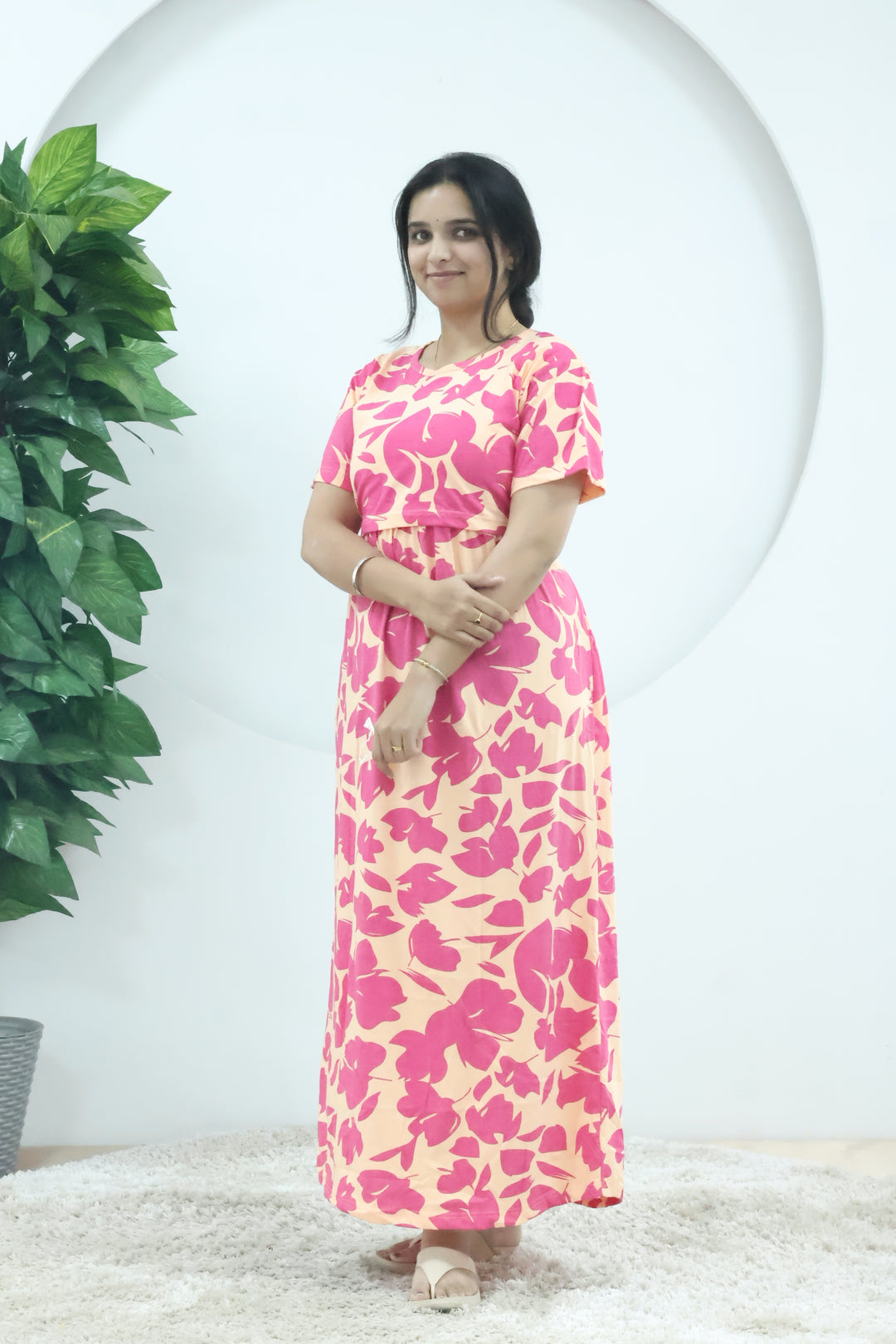 Nita1 SoftCotton Full Length Maternity Loungewear