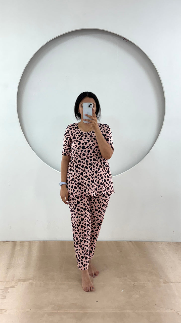 Driti SoftCotton Maternity Top Pant Set
