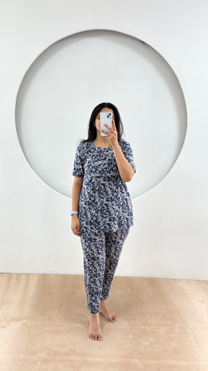 Anu1 SoftCotton Maternity Top Pant Set