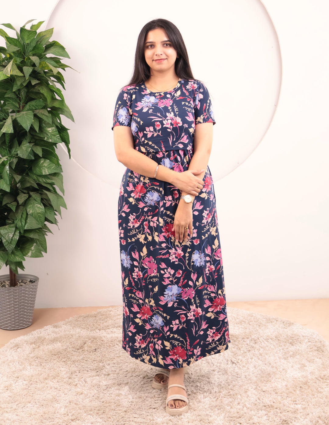 Haniza Soft Cotton Full Length Maternity Loungewear