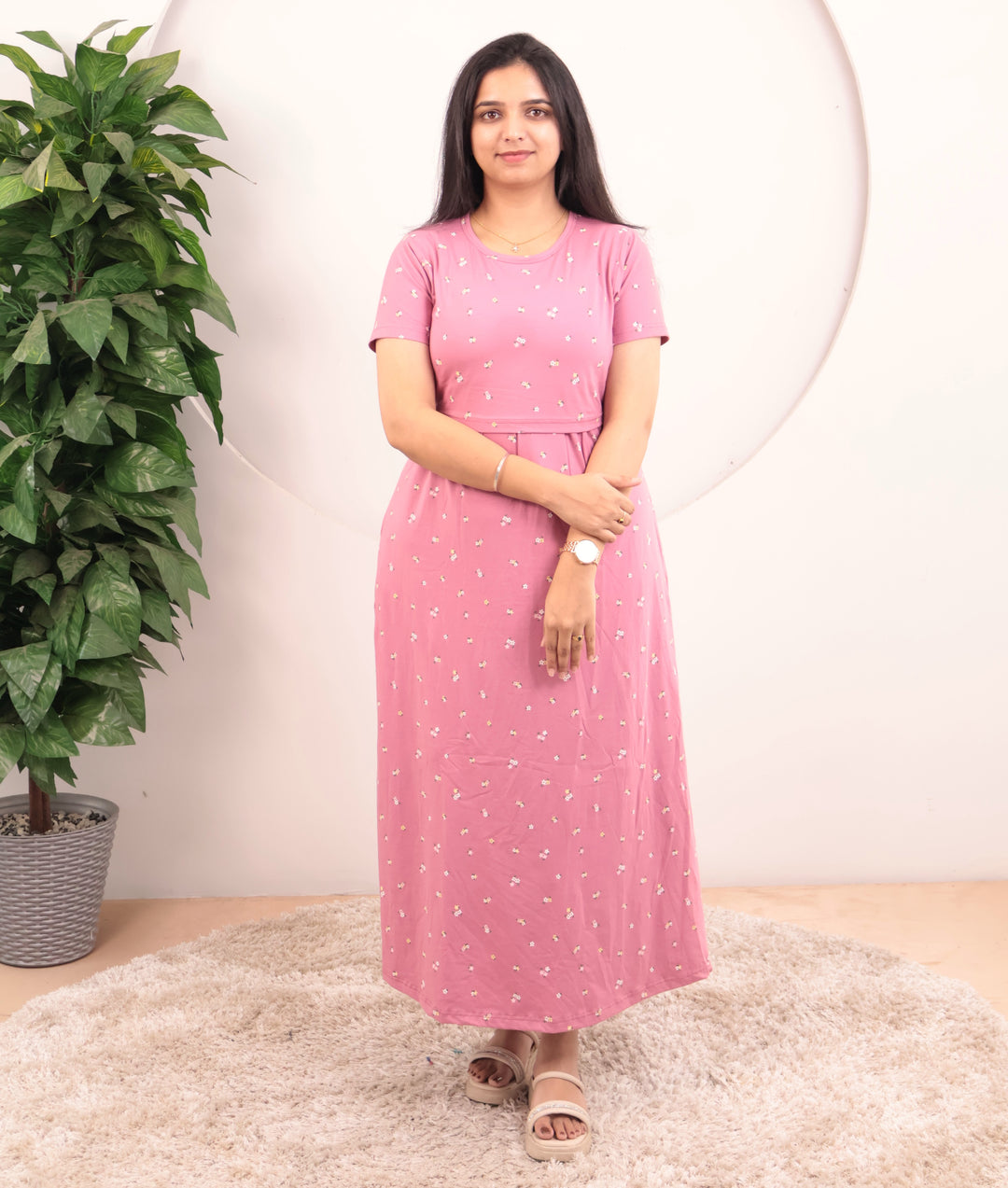 Pritha Soft Cotton Full Length Maternity Loungewear
