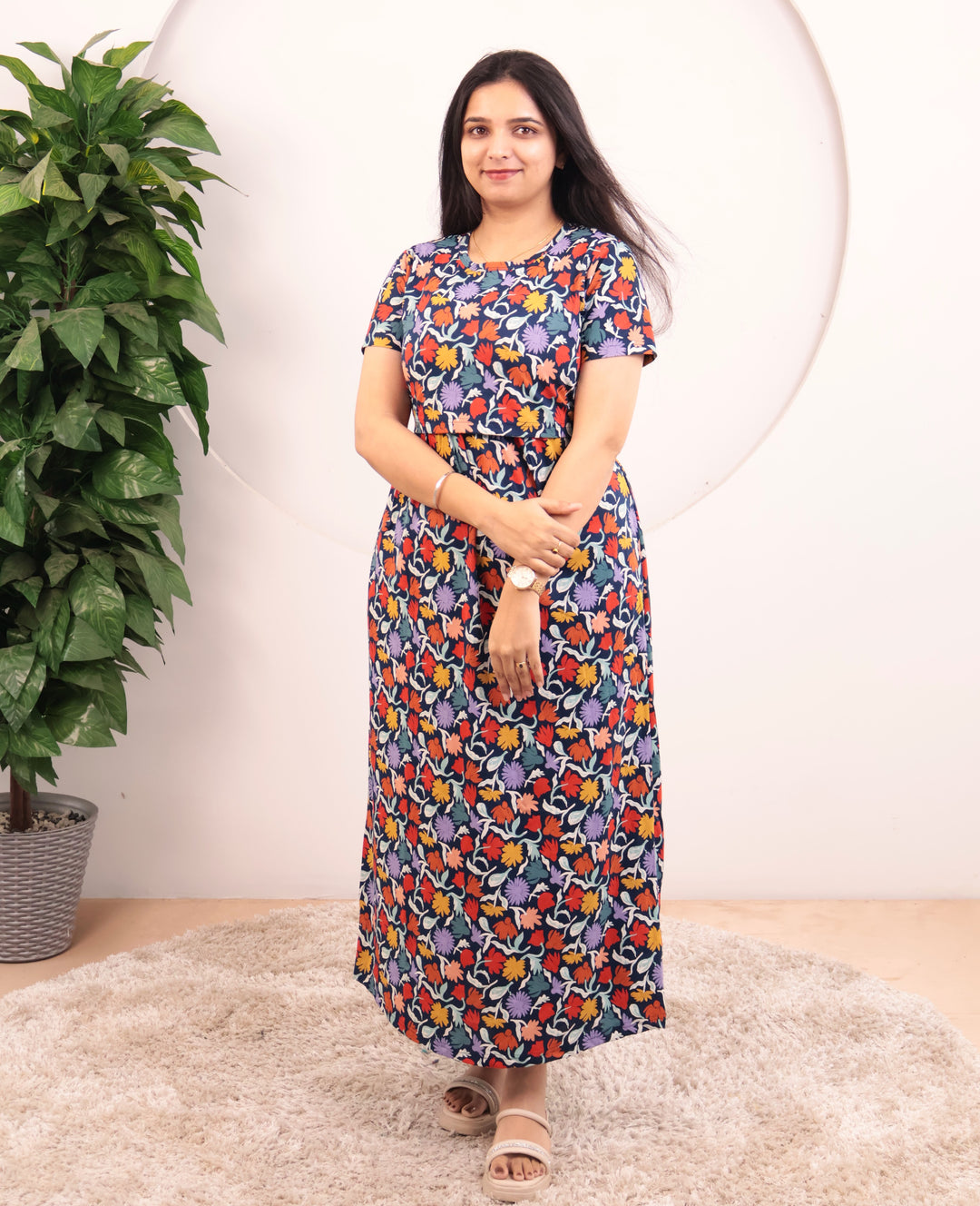 Ayla Soft Cotton Full Length Maternity Loungewear