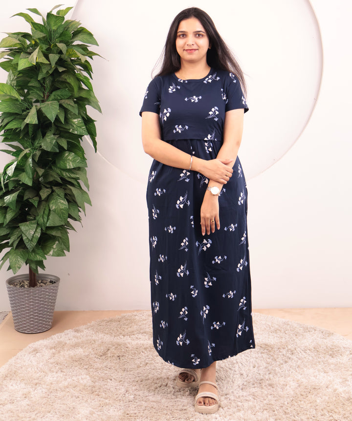 Dhaksha Lightweight Soft Cotton Full Length Maternity Loungewear