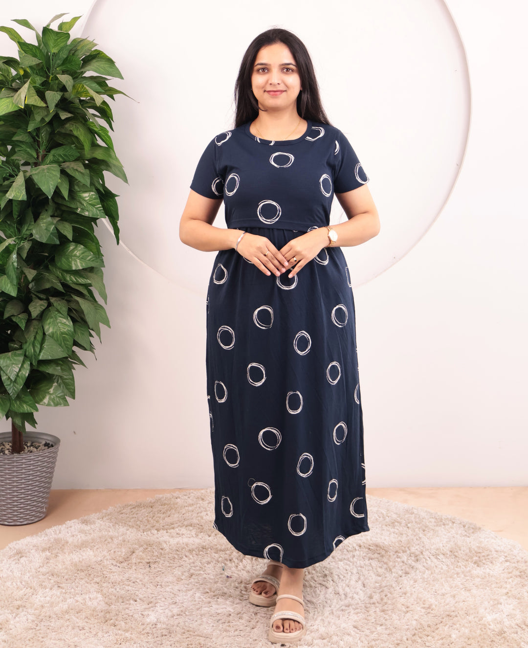 Llisha Lightweight Soft Cotton Full Length Maternity Loungewear