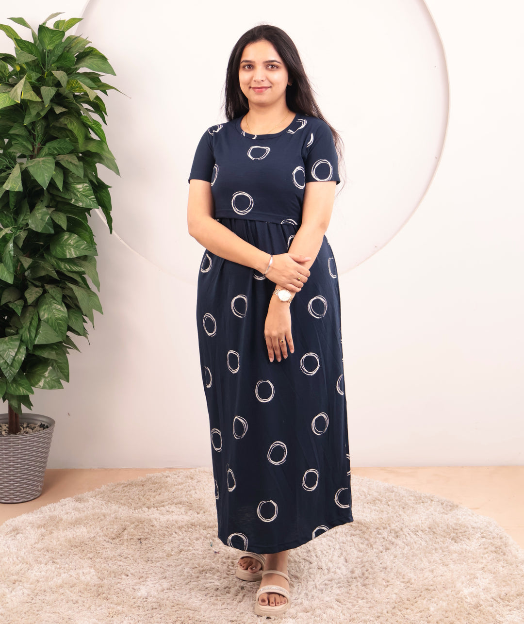 Llisha Lightweight Soft Cotton Full Length Maternity Loungewear