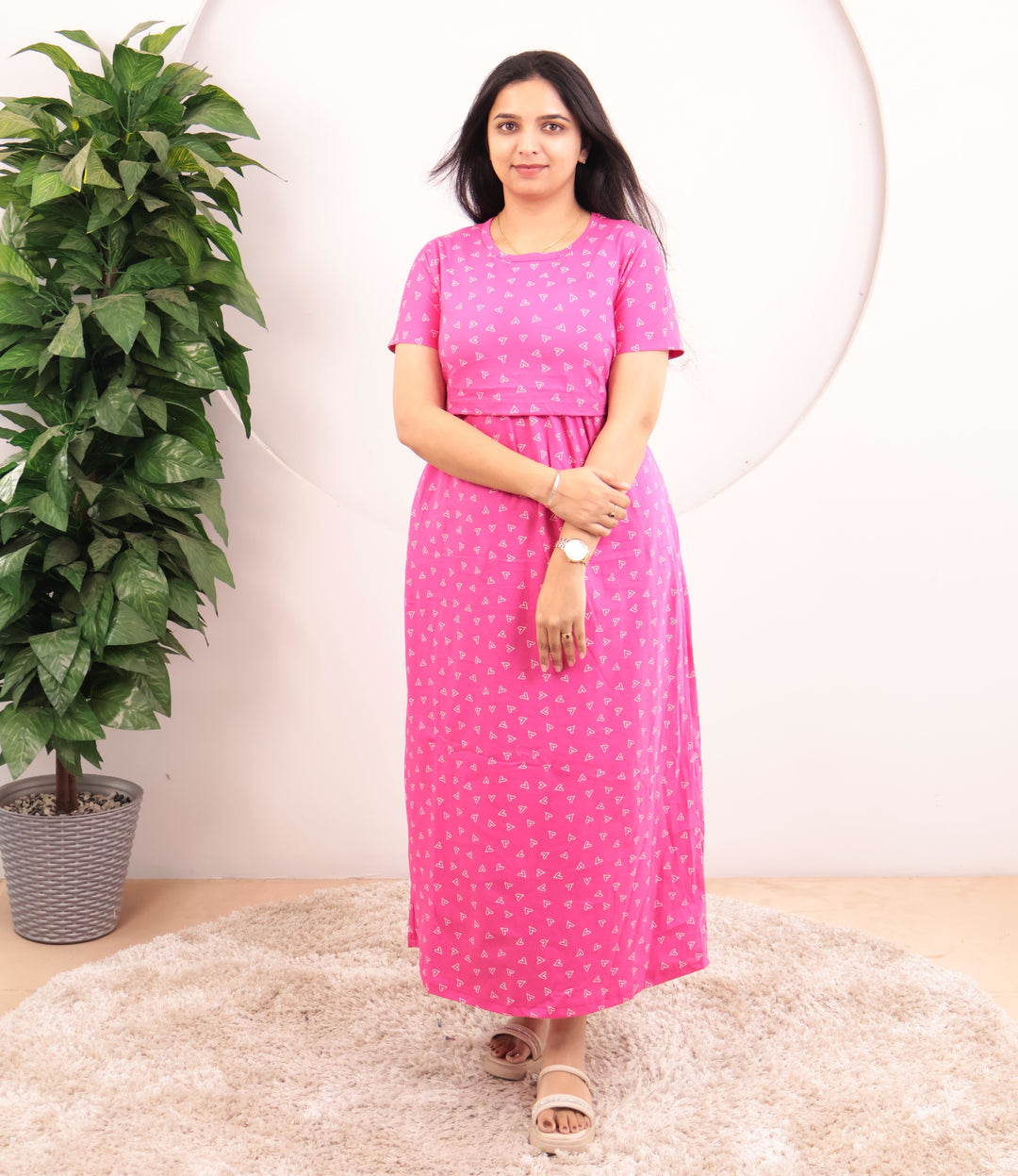 Samaira Soft Cotton Full Length Maternity Loungewear