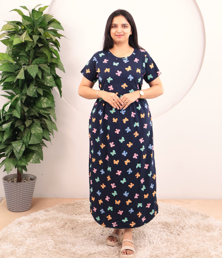 Dhavapriya Soft Cotton Full Length Maternity Loungewear