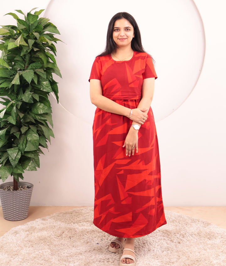 Jiveka1 Soft Cotton Full Length Maternity Loungewear