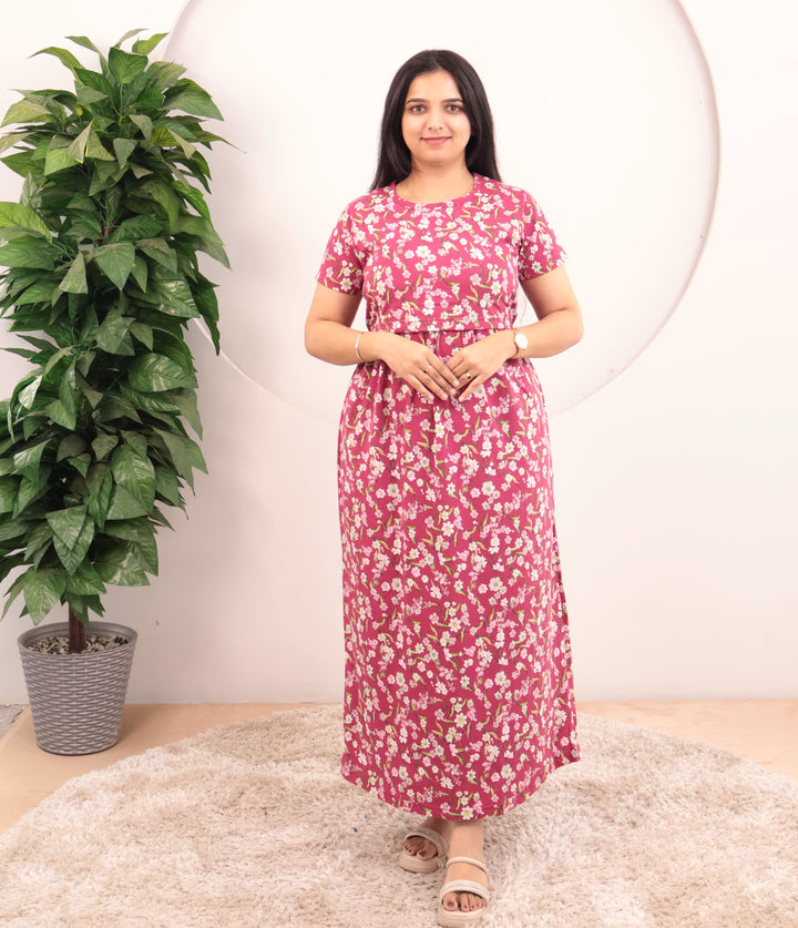 Ciara Soft Cotton Full Length Maternity Loungewear