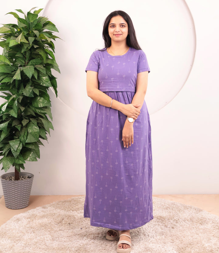 Anisa1 Lightweight Soft Cotton Full Length Maternity Loungewear