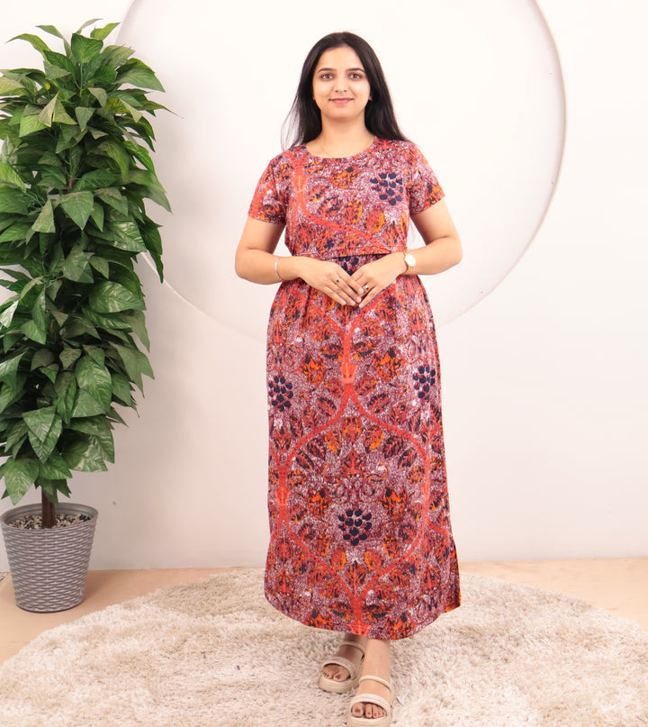 Ineza Lightweight Soft Cotton Full Length Maternity Loungewear