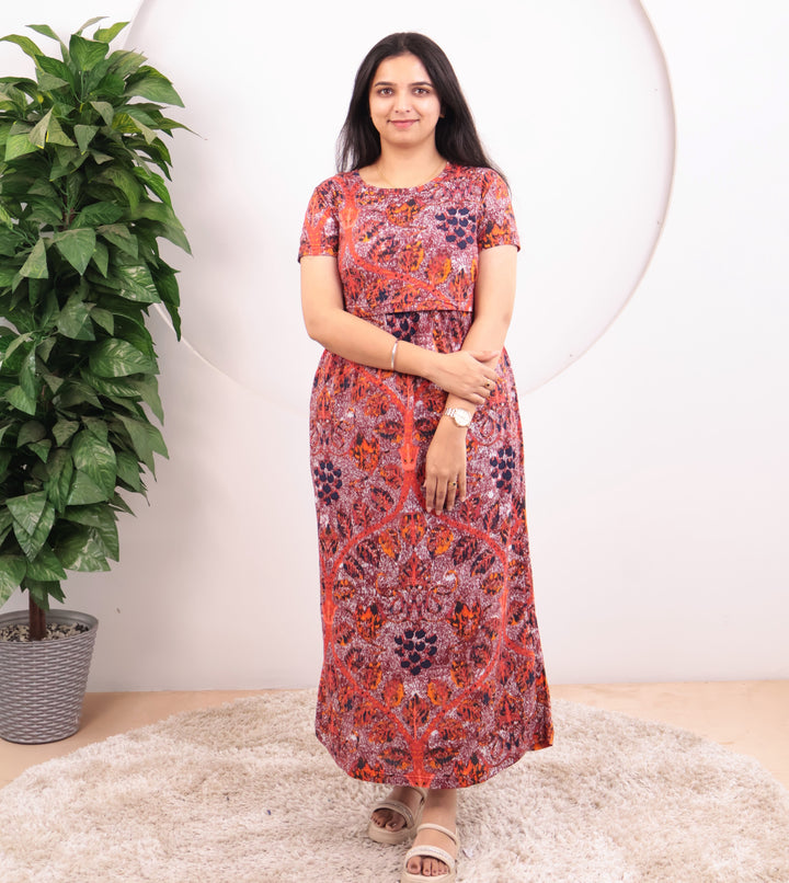 Ineza Lightweight Soft Cotton Full Length Maternity Loungewear