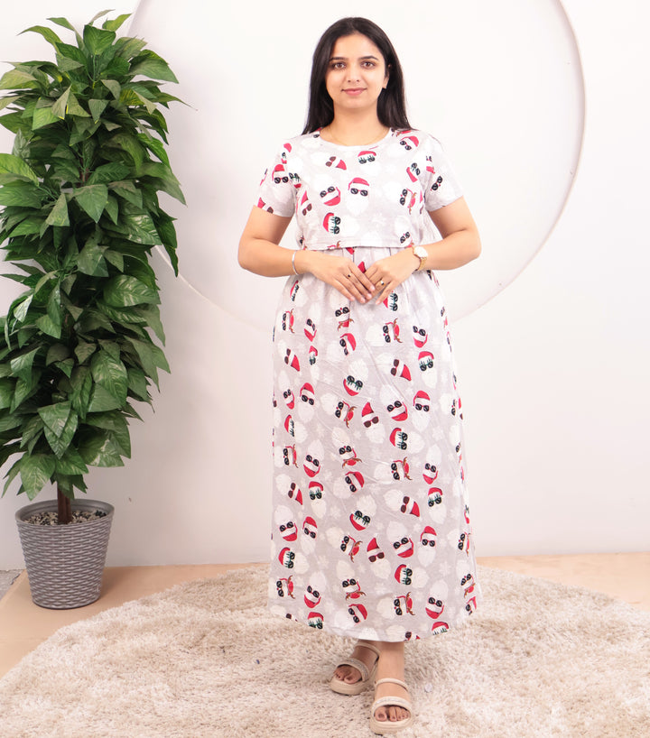 Qiana Soft Cotton Full Length Maternity Loungewear