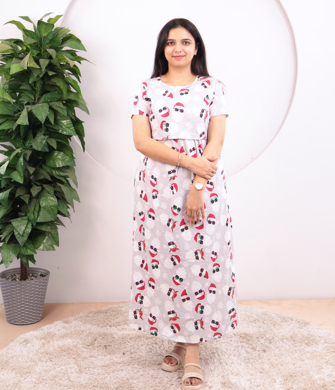 Qiana Soft Cotton Full Length Maternity Loungewear