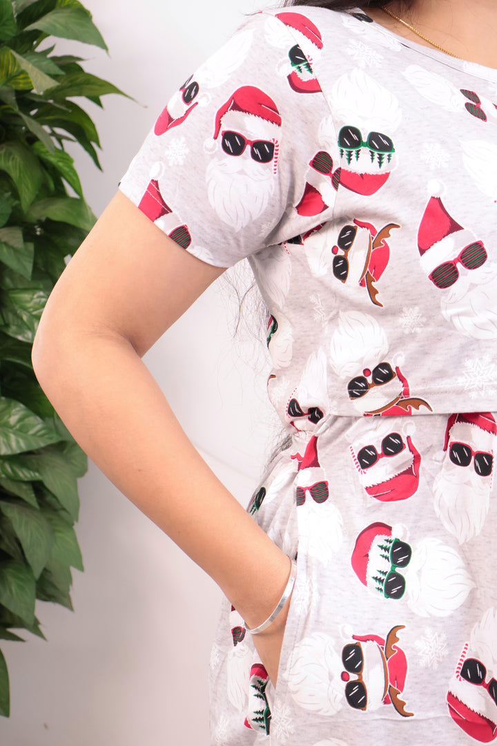 Qiana Soft Cotton Full Length Maternity Loungewear