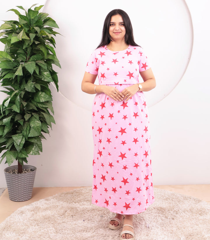 Tisya1 Soft Cotton Full Length Maternity Loungewear