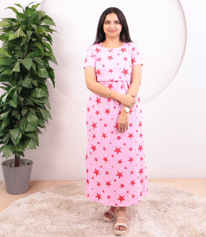 Tisya1 Soft Cotton Full Length Maternity Loungewear
