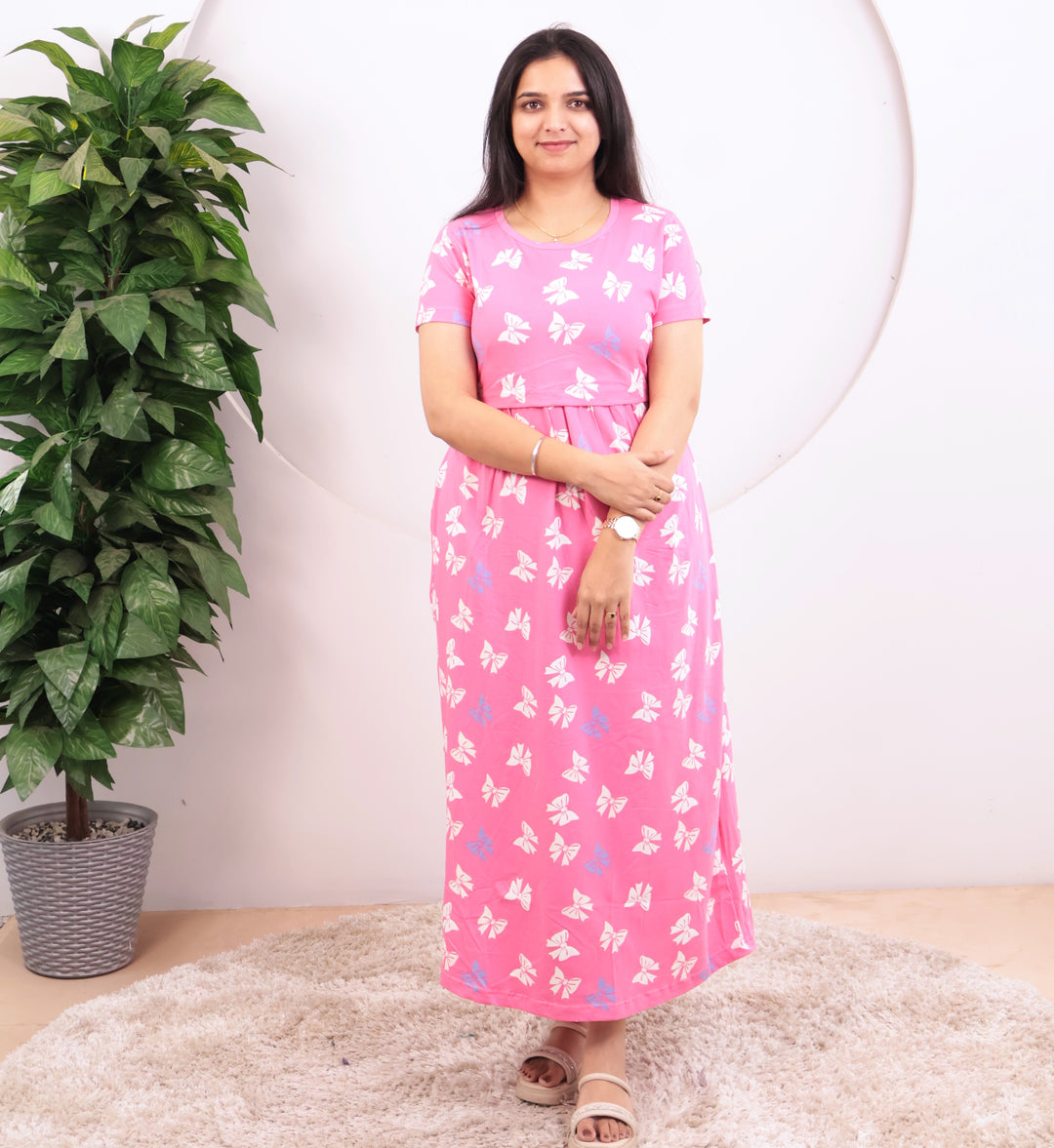 Avena Lightweight Soft Cotton Full Length Maternity Loungewear