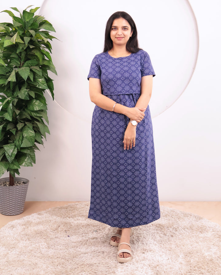 Dyuthi Soft Cotton Full Length Maternity Loungewear