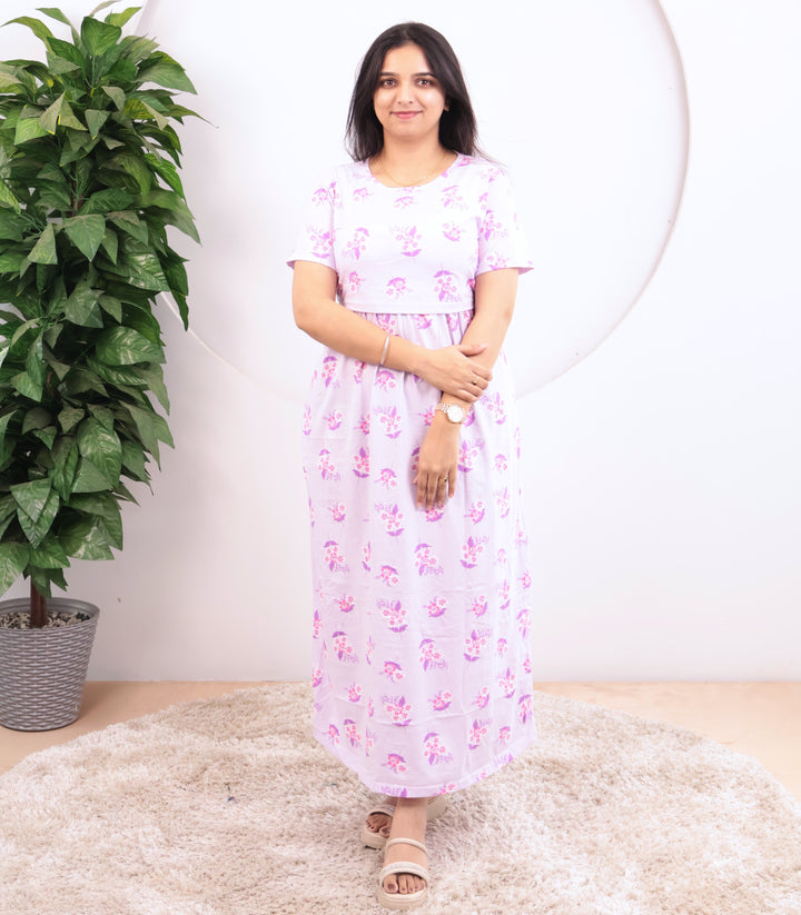 Jiyana1 Soft Cotton Full Length Maternity Loungewear