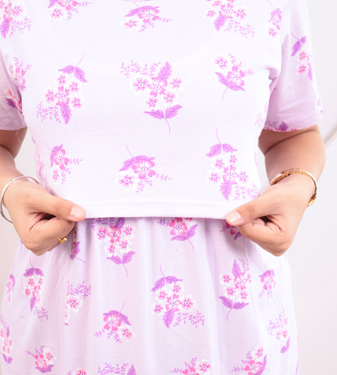 Jiyana1 Soft Cotton Full Length Maternity Loungewear